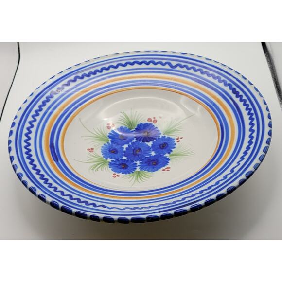 Spanish Puente del Arzobispo Pottery Wall Plate Hand Painted in Toledo Spain - Picture 1 of 15